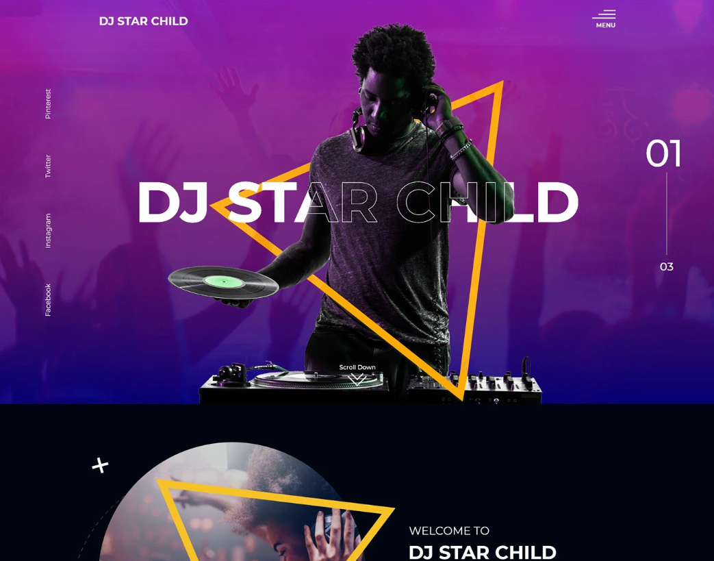 DJ Artist Website Design