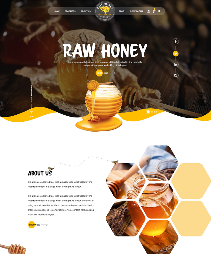 Honey Store Web Design