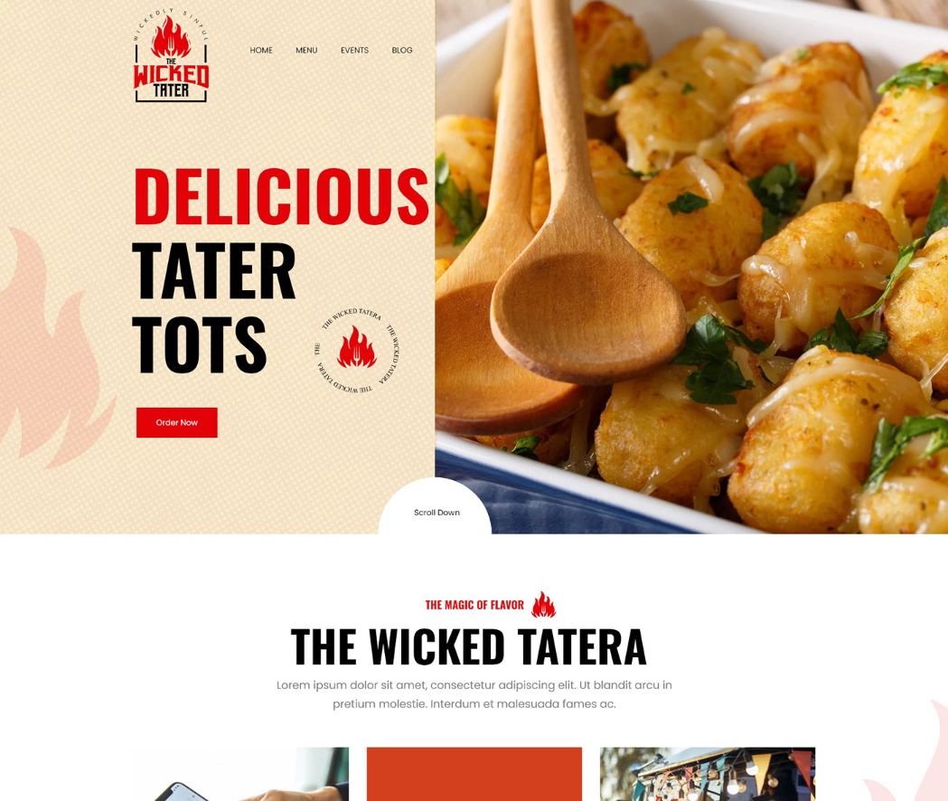 The Wicked Tater Food Website
