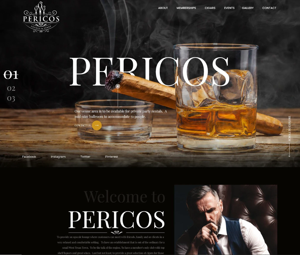 Cigar Lounge Website Design